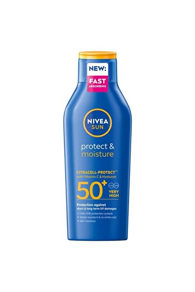 NIVEA Set of 2 x Sun Protect & Moisture Lotion, SPF 50+, 400 ml