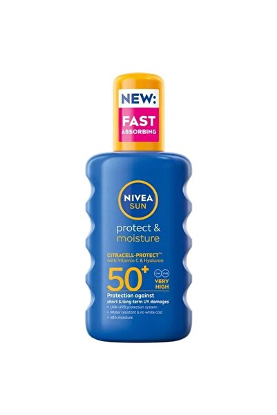 NIVEA Set of 2 x Spray Sun Protect & Moisture, SPF 50+, 200 ml