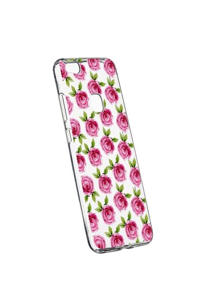 bestcase Husa Silicon, Transparent, Slim, Flori, Rose, 107, Huawei P10 LITE