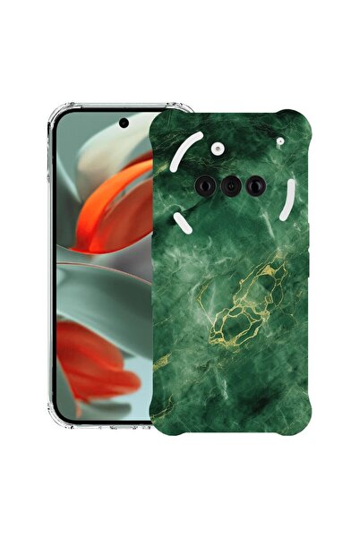 bestcase ¬Æ Husa compatibila Nothing Phone (3a), Anti Shock 1.5MM, Green Marb...