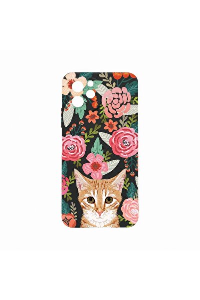 bestcase Θήκη, Συμβατή με Huawei nova Y61, Γάτα και Λουλούδια, Ανθεκτική στη ...