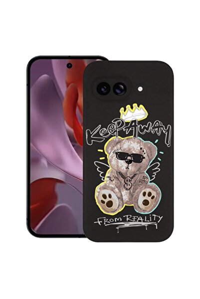 bestcase Калъф за Google Pixel 9a, Мече, не пристигай, Тънък силиконов 0.8ММ,...