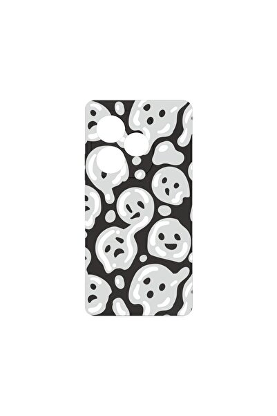 bestcase Θήκη Σιλικόνης Premium, Συμβατή με Realme GT 6, Γκρι Acid Smiley, Λε...