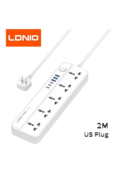 choice2 شريط طاقة LDNIO بطول 2 متر مع 6 منافذ USB للشحن السريع من النوع C، سل...