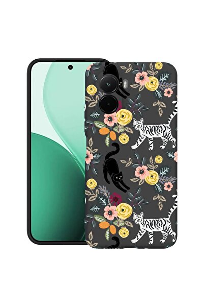 bestcase ¬Æ Husa TPU Ultra Slim Compatibil cu Poco M7, cu Design Cat Pattern,...