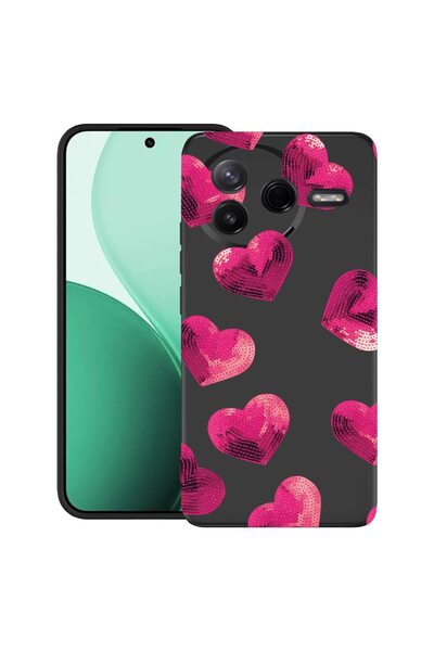 bestcase ¬Æ Husa TPU Ultra Slim Compatibil cu Poco F7 Pro, cu Design Heart Pa...