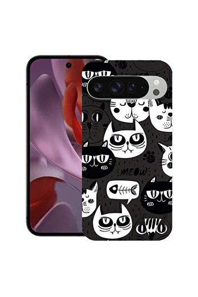 bestcase Θήκη για Google Pixel 9 Pro XL, Cool Cats, Λεπτή σιλικόνη 0.8MM, Αντ...