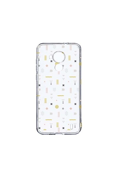 bestcase Διαφανής Θήκη Σιλικόνης 2MM, Συμβατή με Nokia C30, Σύμβολα, Αντικραδ...