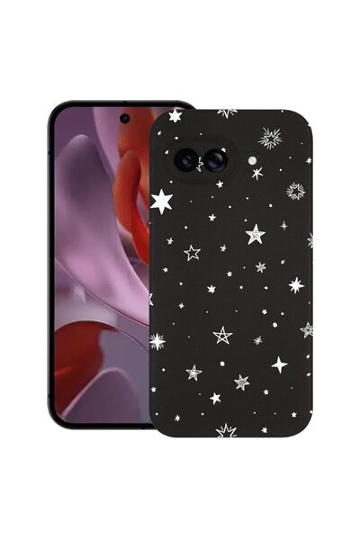 bestcase Калъф за Google Pixel 9a, Звезди, Тънък силиконов 0.8ММ, Удароустойч...