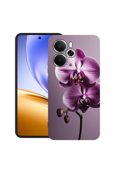 bestcase Ултра тънък TPU калъф, съвместим с Realme 14 5G, с дизайн  "Розова о...