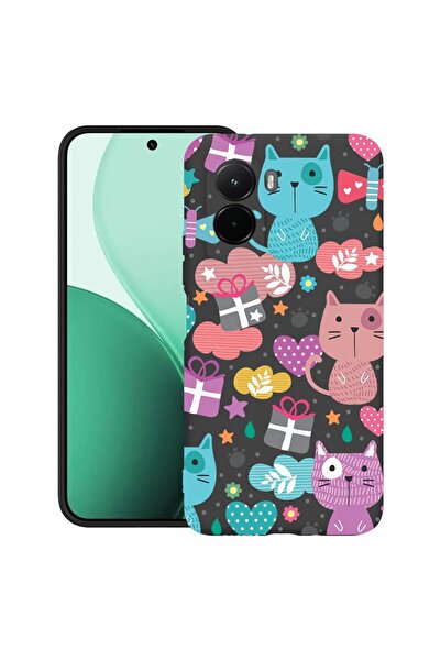 bestcase Υπέρλεπτη Θήκη TPU Συμβατή με Poco M7, με Χαριτωμένο Σχέδιο Γάτας, 3...
