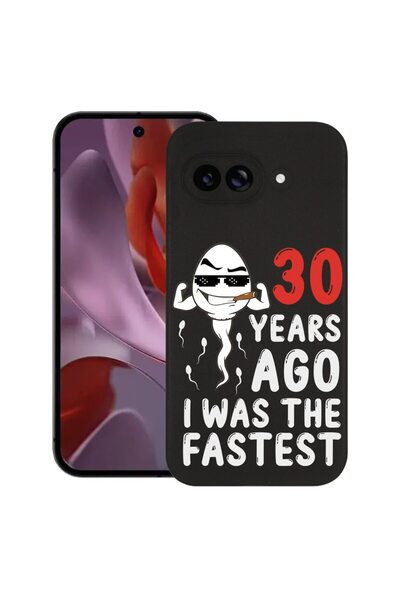 bestcase Тънък силиконов калъф за Google Pixel 9a, 30 години преди аз бях най...