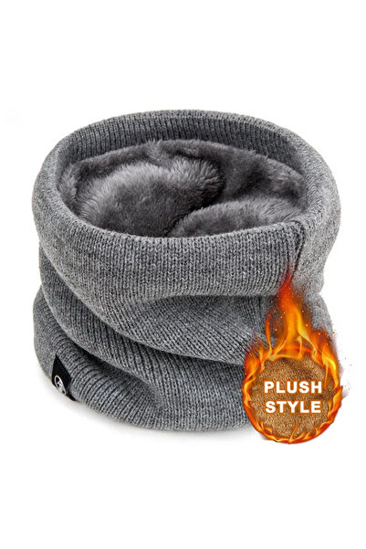 Choice9 2PCS Grey Unisex Thermal Knitted Neck Gaiter Winter Sport Scarf Windp...