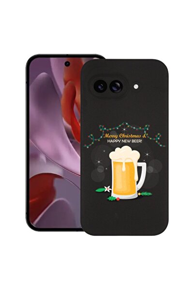 bestcase Калъф за Google Pixel 9a, Happy New Beer!, Тънък силиконов 0.8ММ, Пр...
