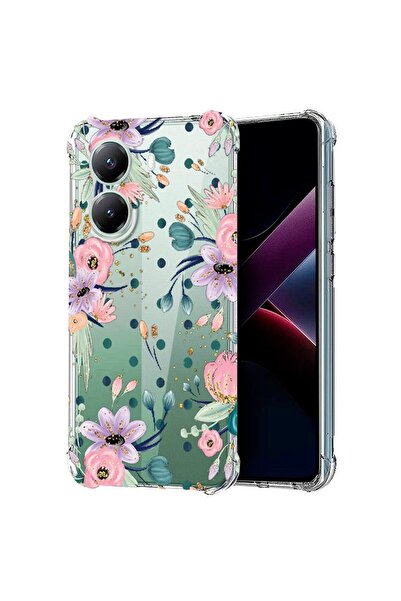 bestcase ¬Æ Husa compatibila Poco X7 Pro 5G, Anti Shock 1.5MM, Flowers Collec...