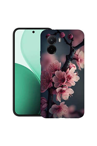 bestcase ¬Æ Husa TPU Ultra Slim Compatibil cu Poco M7, cu Design Cherry Bloss...
