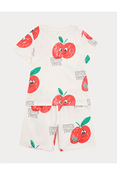 Marks & Spencer Desenli Pamuklu Pijama Takımı