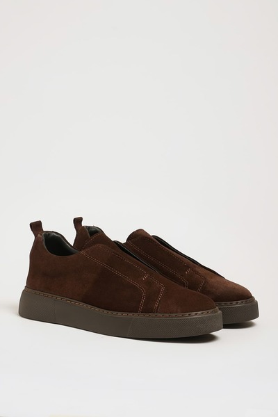 Faruk balkanas Franz Model Genuine Suede Leather Eva Sole Elastic Sneaker Shoes