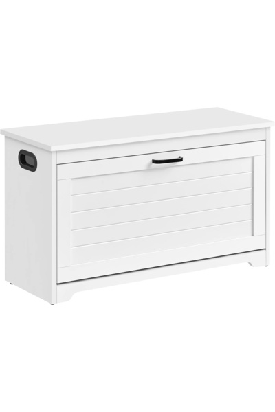 VASAGLE Shoe Bench with Foldable Door and Adjustable Compartment, 80x30x46 cm...