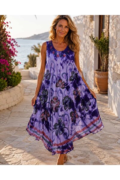 Punta Otantik MSR7353 Rochie indiană importată cu imprimeu floral și bretele,...