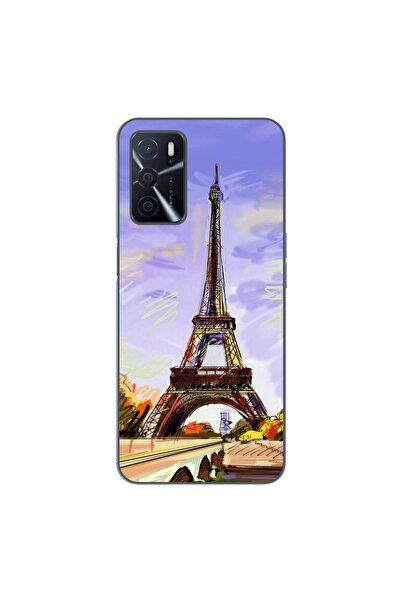 OEM Husa compatibila cu Oppo A16 Silicon Gel Tpu Model Desen Turnul Eiffel