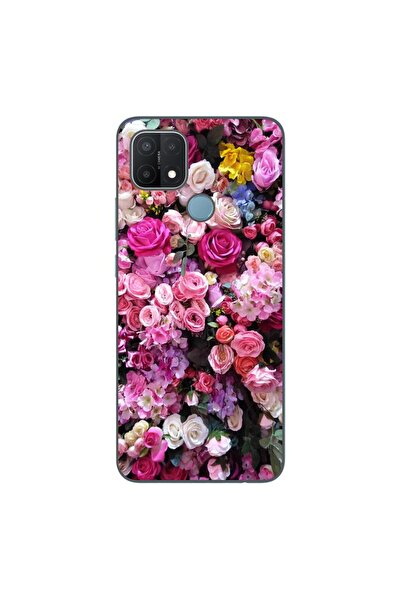 OEM Θήκη συμβατή με Oppo A15 και A15s από σιλικόνη gel TPU με σχέδιο ροζ τρια...