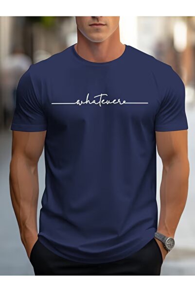 PAVRO Unisex Άνετο T-shirt με μικτό σχέδιο και στάμπα