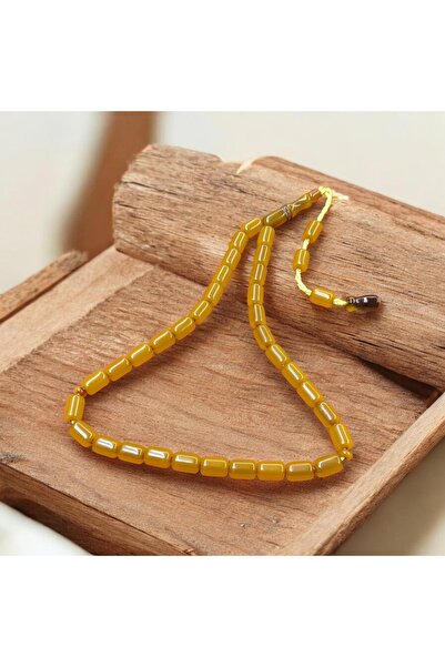 İnan Tesbih Ottoman Metaphor Antique Model Capsule Cut Crimped Amber Prayer B...