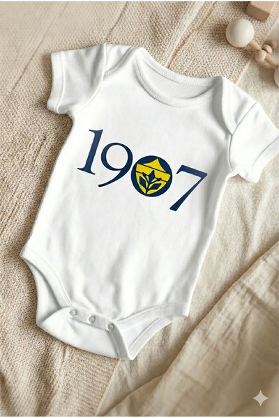 HAZDEN 1907 Özel Tasarım Bebek Zıbını - Sarı Lacivert Temalı %100 Pamuklu Erk...
