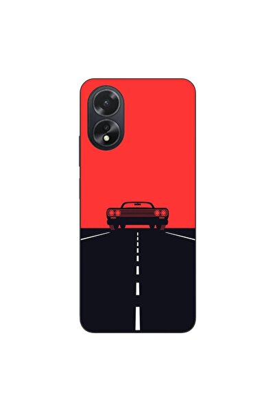 OEM Husa compatibila cu Oppo A18 4G Silicon Gel Tpu Model Red Sky Muscle Car