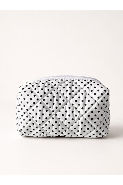 dericom Women's Polka Dot Quilted Makeup Bag Small Size Cosmetic Bag