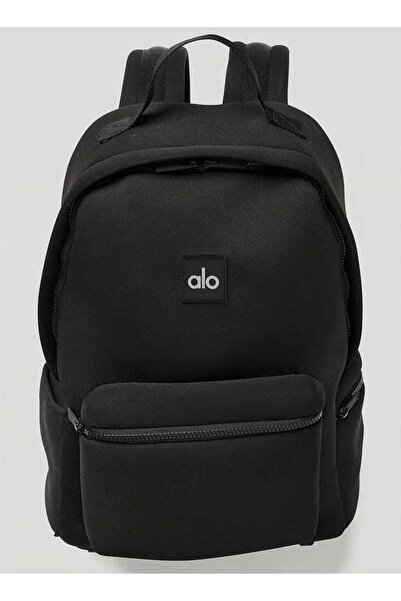 OIA ALO double-shoulder backpack, water-resistant matte black fitness bag