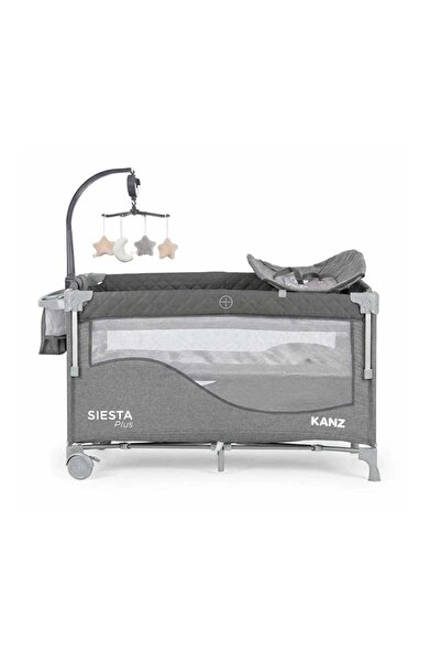Kanz Siesta+Plus Anne Yanı Park Yatak Füme