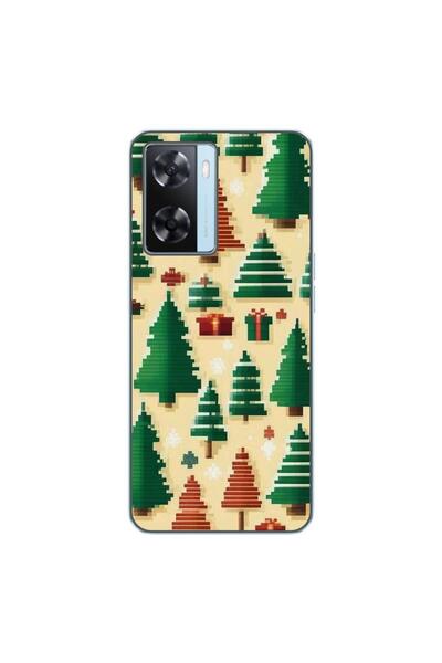 OEM Husa compatibila cu Oppo A57s Silicon Gel Tpu Model Pixel Art Christmas T...