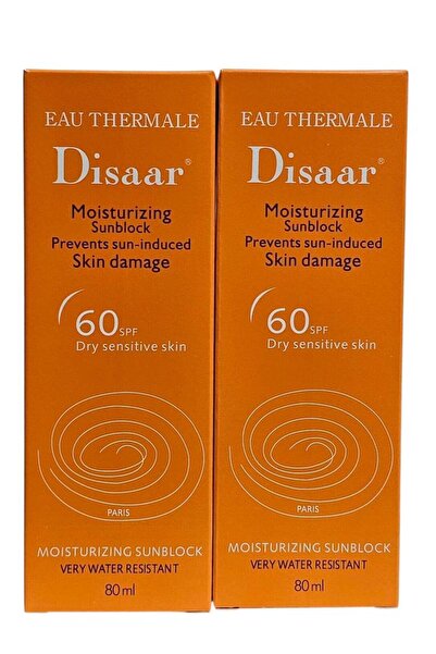 Disaar Moisturizing Sunscreen Cream 80 ml SPF60 Two Packs
