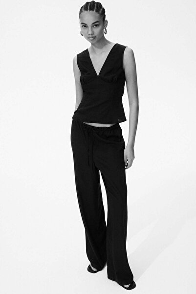 H&M Linen-blend drawstring trousers