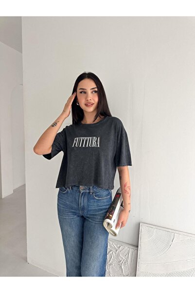 gozdefashion Women's Futtura Printed Washable T-Shirt