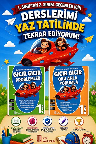 Ata Yayıncılık 1. Sınıftan 2.Sınıfa Geçenler İçin Derslerimi Yaz Tatilinde Te...