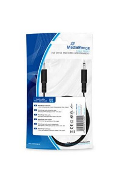 MediaRange Cablu audio 2x mufe jack de 3.3mm, 1.5m, negru
