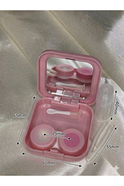 Türkiye Kontak lens saklama kabı pembe kare