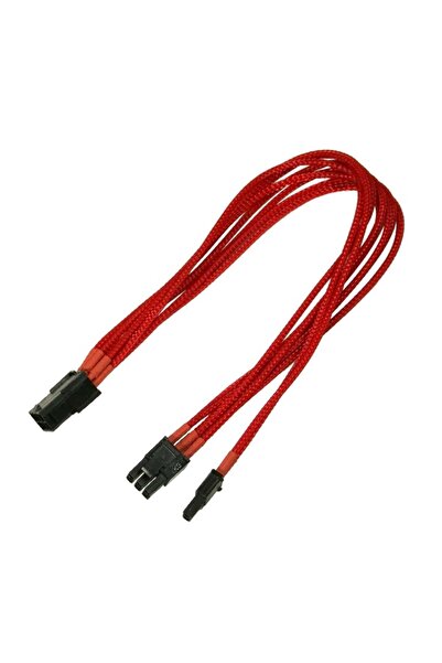 Nanoxia Cablu PCI-E 6 pini la 6+2 pini, 30 cm, simplu, roșu
