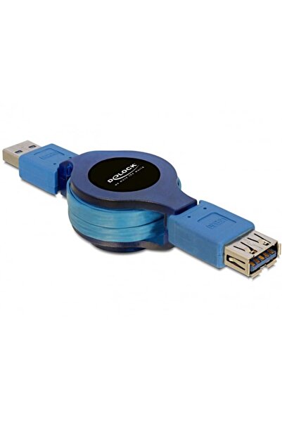 DELOCK USB3.0 Versiunea.0 A -> A St/Bu 1.00m albastru cu rolă de înfășurare