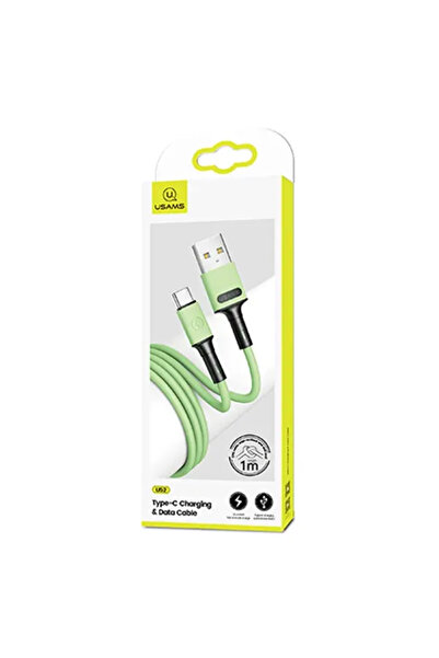 Usams Kabel USB USB-A - USB-C 1 m Zielony (69875-uniw)