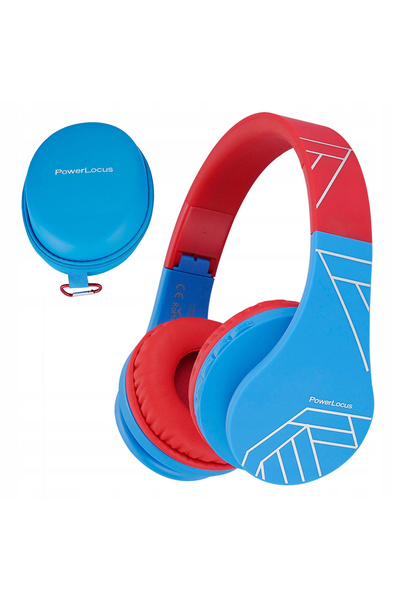 PowerLocus Căști Bluetooth P1 KIDS Albastru-Roșu