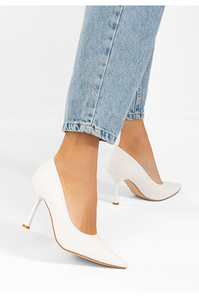 B T Shoes Anuria white stiletto Heeled Shoes