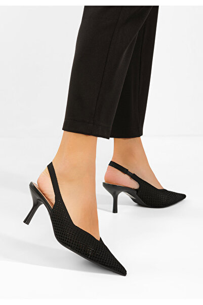 B T Shoes Black Maldivia slingback shoes