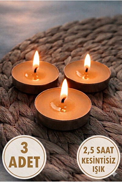 exemum EXE PAZAR Tealight Mum Paketi - 2,5 Saat Yanma Süreli Mini Mum
