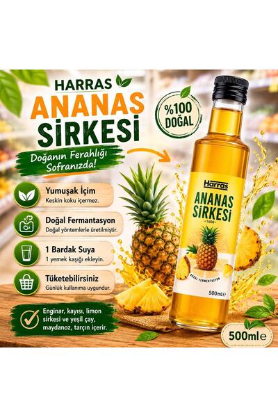Harras Doğal Ananas Sirkesi 500 ml