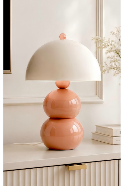 Hamilton Cream Head Salmon Color Bulk Table Lamp Pinterest Model Colorful Lampshade White Wired