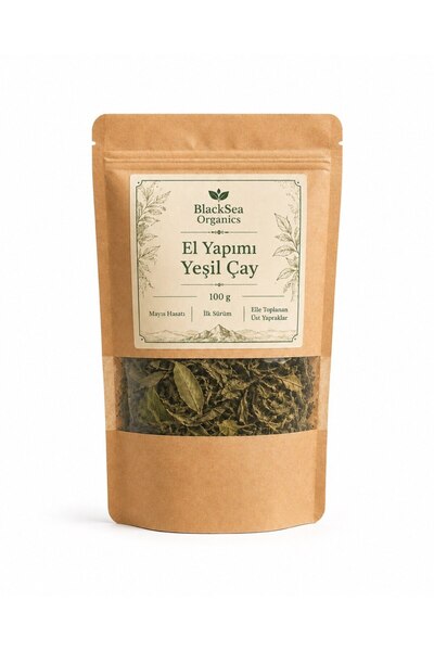 BlackSeaOrganics Handmade Green Tea 100 Gr |   Additive-Free Natural May Harv...